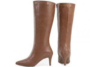 Bota Social Cano Alto Longo Salto Napa Caramelo